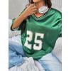 image:imageSOLY HUX Womens Y2k Baggy TShirts V Neck Half Sleeve Sportswear Tees Jersey Top StreetwearDark Green