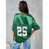 image:imageSOLY HUX Womens Y2k Baggy TShirts V Neck Half Sleeve Sportswear Tees Jersey Top StreetwearDark Green