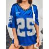 image:imageSOLY HUX Womens Y2k Baggy TShirts V Neck Half Sleeve Sportswear Tees Jersey Top StreetwearRoyal Blue