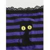 image:imageSOLY HUX Womens Y2k Lace Striped Cami Crop Tops Spaghetti Strap Cat Embroidery CamisolePurple Cat