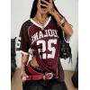image:imageSOLY HUX Womens Y2k Leopard Number Graphic Oversized Tops Football Jersey Shirts StreetwearBurgundy Number