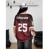 image:imageSOLY HUX Womens Y2k Leopard Number Graphic Oversized Tops Football Jersey Shirts StreetwearBurgundy Number