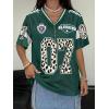 image:imageSOLY HUX Womens Y2k Leopard Number Graphic Oversized Tops Football Jersey Shirts StreetwearDark Green 01