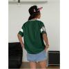 image:imageSOLY HUX Womens Y2k Leopard Number Graphic Oversized Tops Football Jersey Shirts StreetwearGreen Graphic