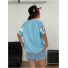 image:imageSOLY HUX Womens Y2k Leopard Number Graphic Oversized Tops Football Jersey Shirts StreetwearLight Blue