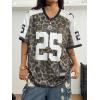 image:imageSOLY HUX Womens Y2k Leopard Number Graphic Oversized Tops Football Jersey Shirts StreetwearMulti Leopard