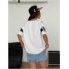 image:imageSOLY HUX Womens Y2k Leopard Number Graphic Oversized Tops Football Jersey Shirts StreetwearWhite Graphic