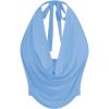 image:imageSOLY HUX Womens Halter Draped Front Tank Top Sexy Backless Going Out Crop Vest TopsDusty Blue