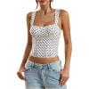 image:imageSOLY HUX Womens Polka Dots Corset Tops Y2k Sleeveless Bustier Going Out Crop Tank TopWhite Polka Dots
