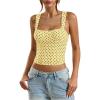 image:imageSOLY HUX Womens Polka Dots Corset Tops Y2k Sleeveless Bustier Going Out Crop Tank TopYellow Polka Dots