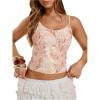 image:imageSOLY HUX Womens Sparkly Sequin Tops Spaghetti Strap Scoop Neck Summer Camisole Going Out Party Club TopPlain Pink