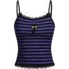 image:imageSOLY HUX Womens Y2k Lace Striped Cami Crop Tops Spaghetti Strap Cat Embroidery CamisolePurple Cat