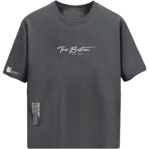 image:imageSOLY HUX Mens Summer Letter Graphic Tees Casual Short Sleeve Crew Neck T ShirtsDark Grey Letter