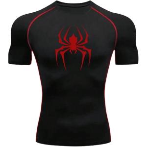 image:imageSOLY HUX Workout Shirts for Men Gothic Graphic Tees Short Sleeve Athletic T Shirt Running Gym TopsBlack