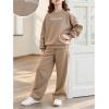 image:imageSOLY HUX Cute Clothes for Girls Sweatsuit Sets Crewneck Casual Sweatpants 2 Piece Outfits Sweatshirt and PantsKhaki La