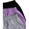 image:imageSOLY HUX Girls 3 Packs Sweat Shorts Elastic Waist Casual Summer SweatShorts Teen ApparelBlack Grey Purple