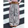 image:imageSOLY HUX Girls Camo Sweatpants Elastic Waist Baggy Wide Leg Casual Pants StreetwearGrey Maple Leaf