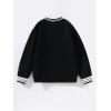 image:imageSOLY HUX Girls Graphic Sweatshirt Letter Print V Neck Drop Shoulder Long Sleeve Preppy Casual Pullover TopsBlack Letter
