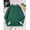 image:imageSOLY HUX Girls Graphic Sweatshirt Letter Print V Neck Drop Shoulder Long Sleeve Preppy Casual Pullover TopsGreen Letter