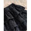 image:imageSOLY HUX Girls Ruffle Mini Skirt Elastic Waist Layered A Line Textured Summer SkirtsPure Black