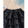 image:imageSOLY HUX Girls Ruffle Mini Skirt Elastic Waist Layered A Line Textured Summer SkirtsPure Black