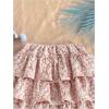 image:imageSOLY HUX Girls Ruffle Mini Skirt Elastic Waist Layered A Line Textured Summer SkirtsPure Light Pink