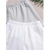 image:imageSOLY HUX Girls Summer Casual Sweat Shorts 2 Packs Elastic Waist Wide Leg Short Pants with PocketGrey and White