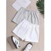 image:imageSOLY HUX Girls Summer Casual Sweat Shorts 2 Packs Elastic Waist Wide Leg Short Pants with PocketGrey and White