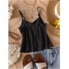 image:imageSOLY HUX Girls Summer Tank Top Spaghetti Strap Lace Bow Camisole Tops Cute Clothes for Teen GirlsPlain Black