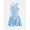 image:imageSOLY HUX Girls Tennis Dresses Summer Sleeveless Workout Golf Mini Dress with Built in ShortsLight Blue