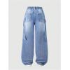 image:imageSOLY HUX Girls Wide Leg Jeans High Waisted Baggy Denim Pants Casual StreetwearBlue Bow