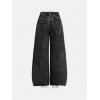 image:imageSOLY HUX Girls Wide Leg Jeans High Waisted Baggy Denim Pants Casual StreetwearPure Dark Grey