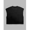 image:imageSOLY HUX Mens Cap Sleeve Tank Tops Crewneck Loose Casual Workout Gym Sleeveless Muscle Shirts for MenPure Black