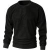 image:imageSOLY HUX Mens Corduroy Sweatshirt Long Sleeve Crew Neck Casual Pullover Tops for Fall WinterPure Black