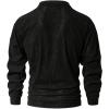 image:imageSOLY HUX Mens Corduroy Sweatshirt Long Sleeve Crew Neck Casual Pullover Tops for Fall WinterPure Black
