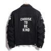 image:imageSOLY HUX Mens Denim Jacket Letter Graphic Button Down Flap Pocket Long Sleeve Streetwear JacketBlack Letter