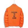 image:imageSOLY HUX Mens Denim Jacket Letter Graphic Button Down Flap Pocket Long Sleeve Streetwear JacketOrange Letter