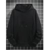 image:imageSOLY HUX Mens Drawstring Loose Hoodie Vintage Drop Shoulder Sweatshirt with Pockets StreetwearPlain Black
