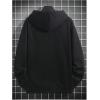 image:imageSOLY HUX Mens Drawstring Loose Hoodie Vintage Drop Shoulder Sweatshirt with Pockets StreetwearPlain Black