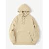 image:imageSOLY HUX Mens Drawstring Loose Hoodie Vintage Drop Shoulder Sweatshirt with Pockets StreetwearPure Apricot