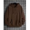 image:imageSOLY HUX Mens Drawstring Loose Hoodie Vintage Drop Shoulder Sweatshirt with Pockets StreetwearPure Brown