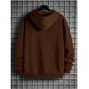 image:imageSOLY HUX Mens Drawstring Loose Hoodie Vintage Drop Shoulder Sweatshirt with Pockets StreetwearPure Brown