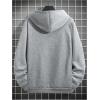image:imageSOLY HUX Mens Drawstring Loose Hoodie Vintage Drop Shoulder Sweatshirt with Pockets StreetwearPure Grey
