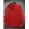 image:imageSOLY HUX Mens Drawstring Loose Hoodie Vintage Drop Shoulder Sweatshirt with Pockets StreetwearPure Red