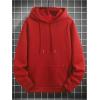 image:imageSOLY HUX Mens Drawstring Loose Hoodie Vintage Drop Shoulder Sweatshirt with Pockets StreetwearPure Red