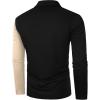 image:imageSOLY HUX Mens Golf Color Block Tennis Shirts Long Sleeve Collared Business TShirtBlack Colorblock
