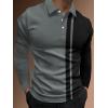 image:imageSOLY HUX Mens Golf Color Block Tennis Shirts Long Sleeve Collared Business TShirtGrey Colorblock