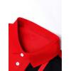 image:imageSOLY HUX Mens Golf Color Block Tennis Shirts Long Sleeve Collared Business TShirtRed and Black