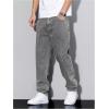 image:imageSOLY HUX Mens Jeans Straight Leg Casual Denim Pants Hip Hop Trousers StreetwearPure Grey