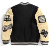 image:imageSOLY HUX Mens Letter Graphic Color Block Varsity Jacket Long Sleeve Y2k Streetwear Baseball JacketApricot Letter
